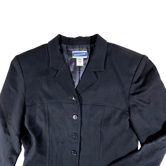 Vintage Pendleton Knockabouts Coat 90's Womens 10 Black Wool Jacket USA - Picture 4 of 8